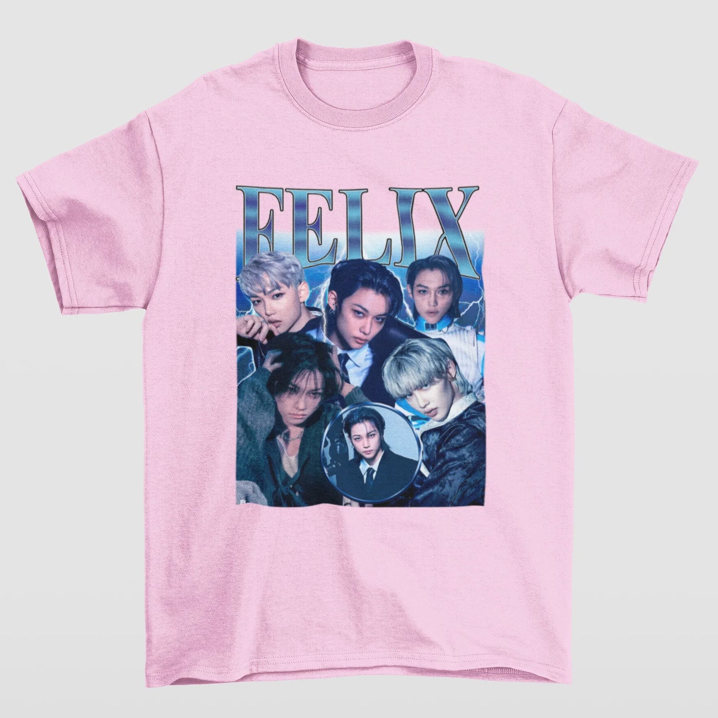 Camiseta Básica Stray Kids Felix Retro
