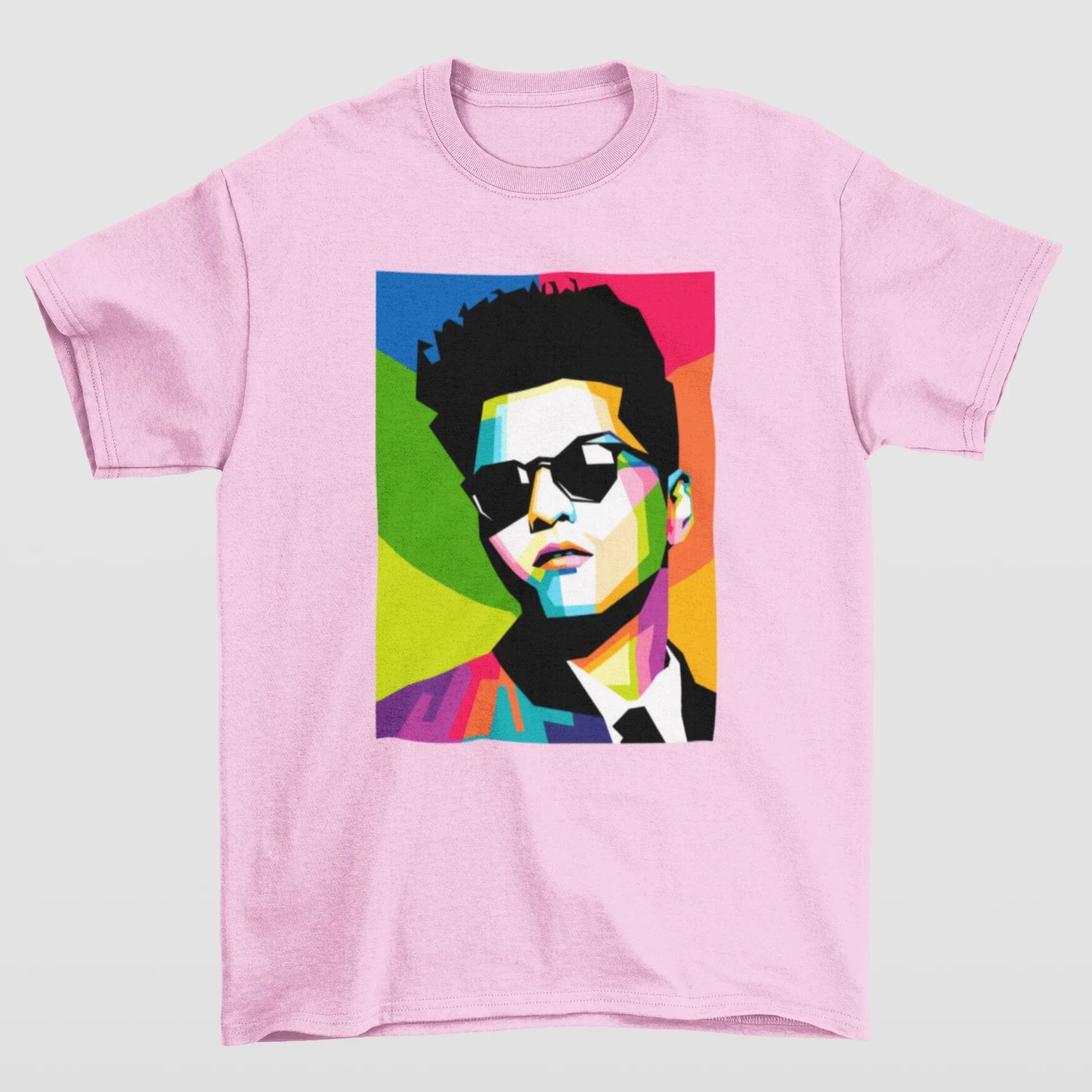 Camiseta Básica Bruno Mars Colors- rosa bebe