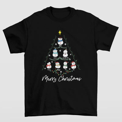 Camiseta Básica Christmas Bts Tree- preto