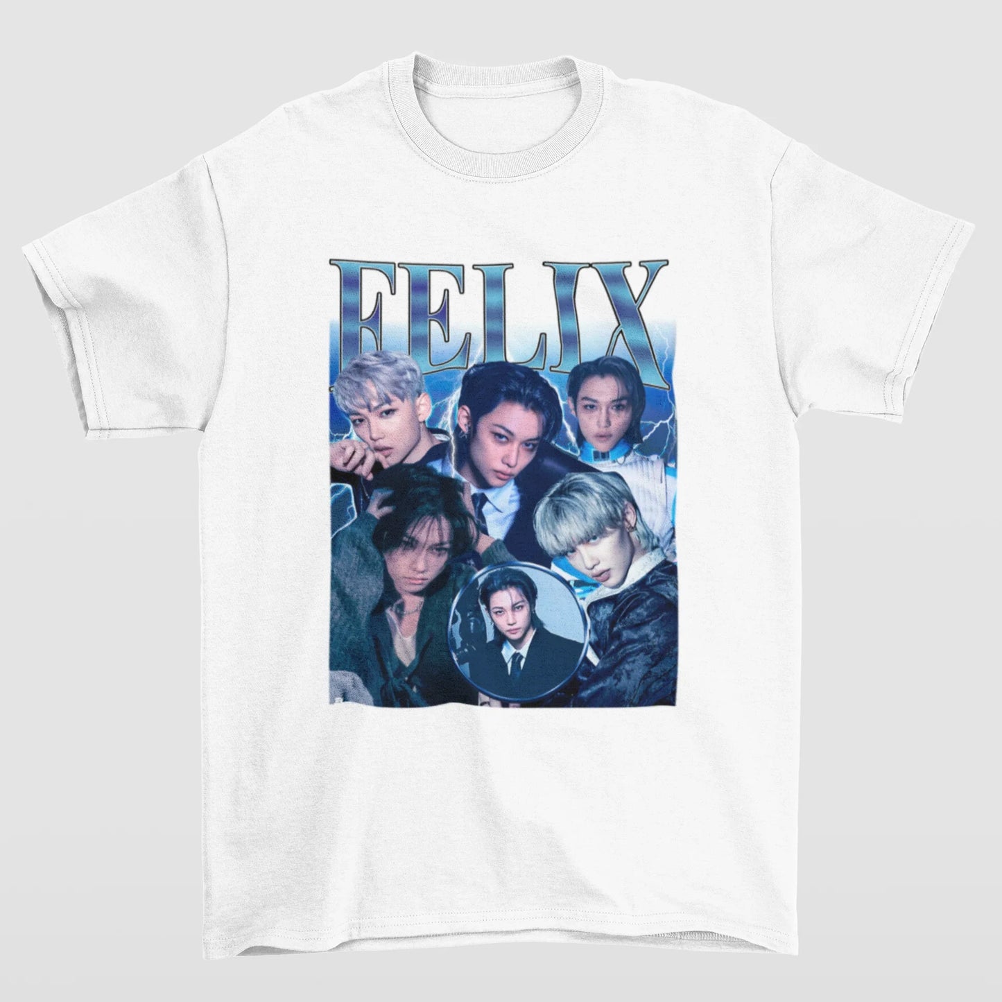 Camiseta Básica Stray Kids Felix Retro