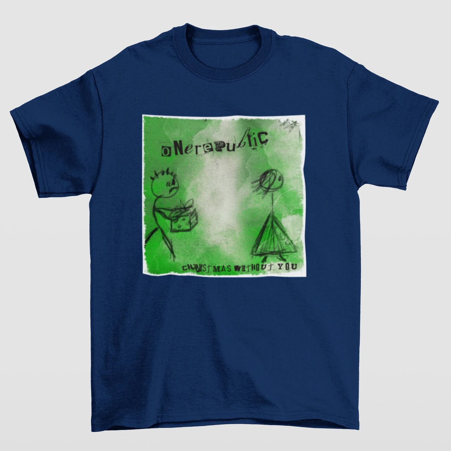 Camiseta Básica OneRepublic Christmas Without You- azul-marinho
