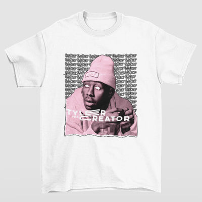 Camiseta Básica Tyler The Creator Graphic Design - branco