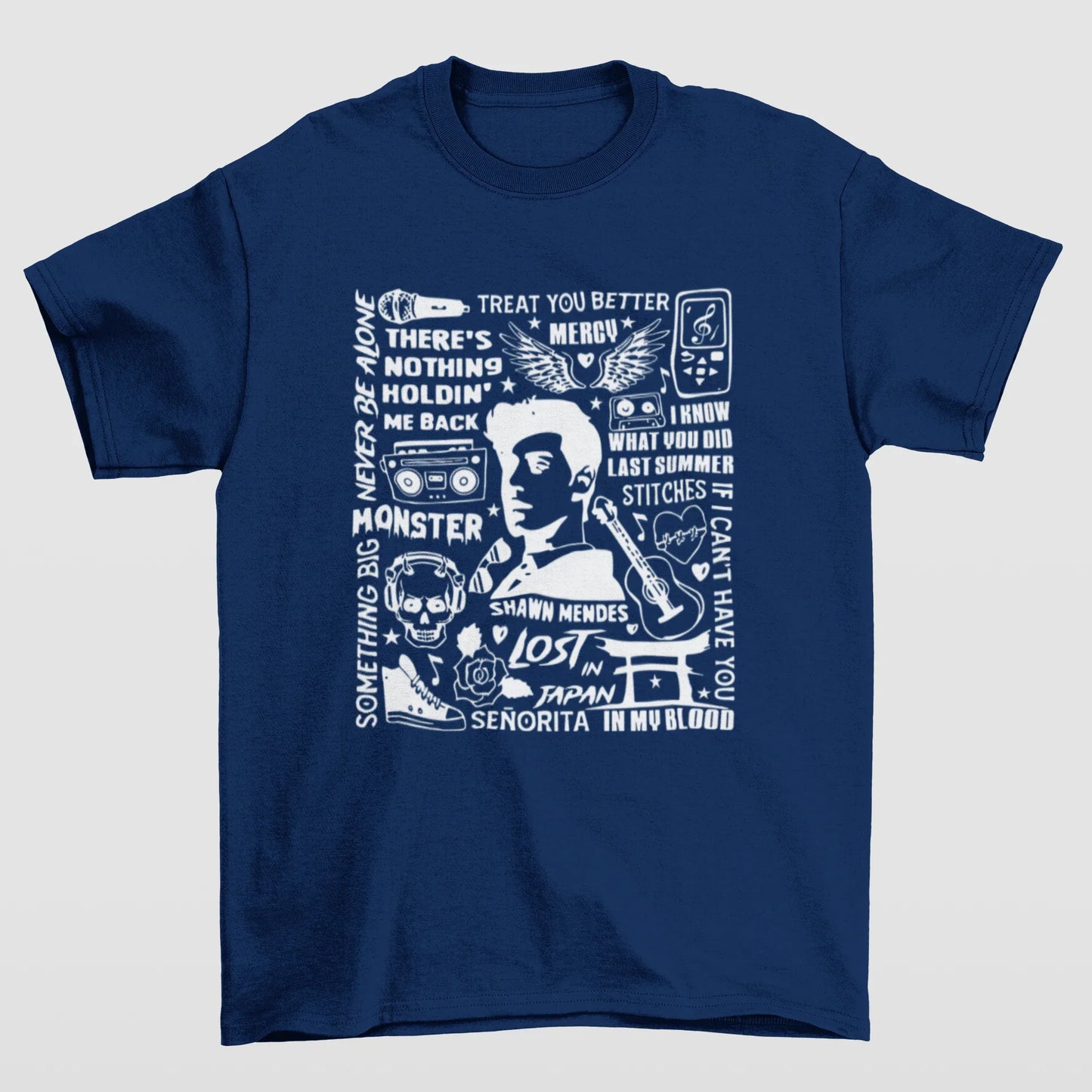 Camiseta Básica Shawn Mendes Songs