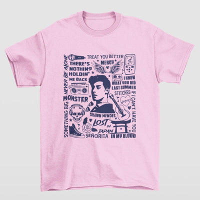 Camiseta Básica Shawn Mendes Songs