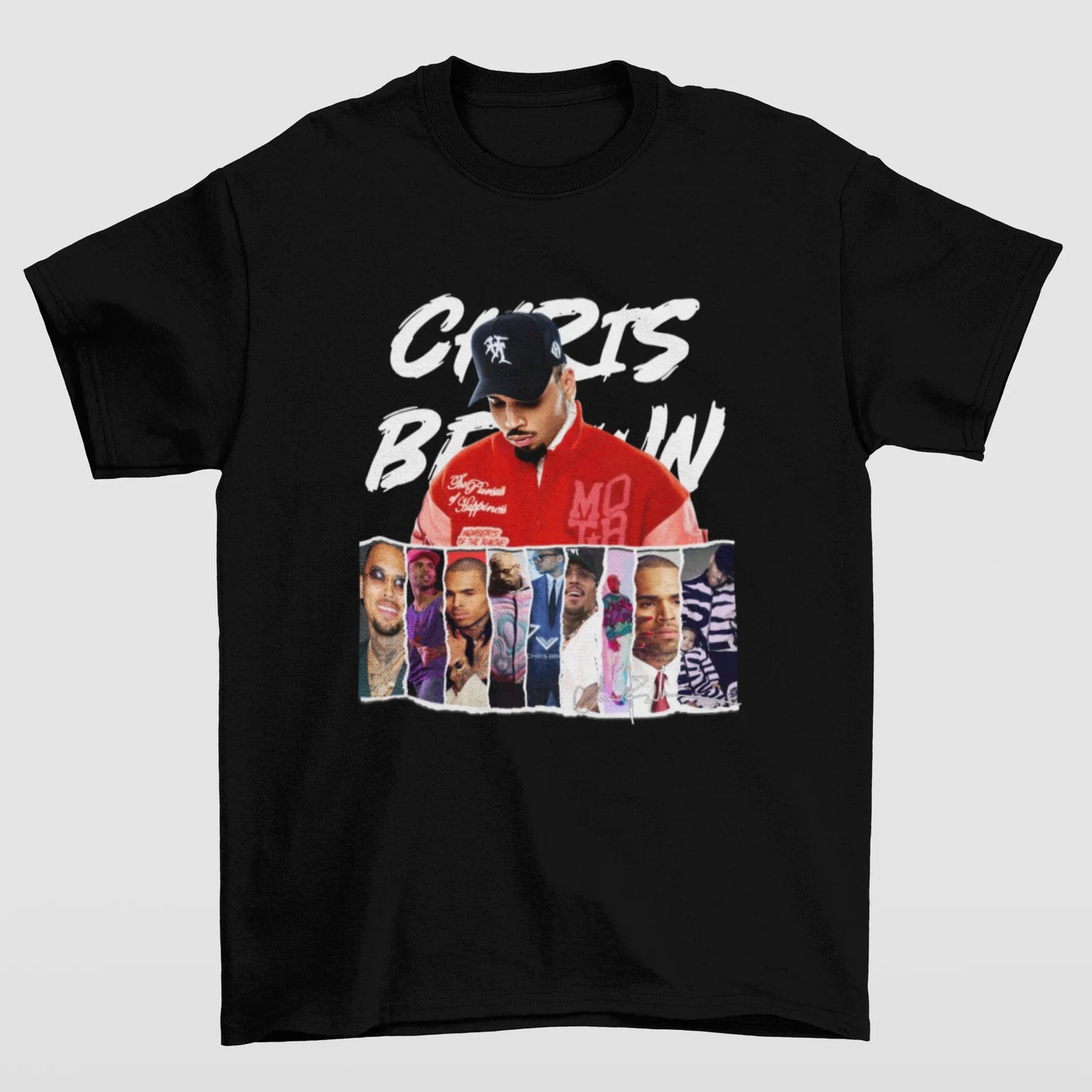 Camiseta Básica Chris Brown Collab Photos- preto