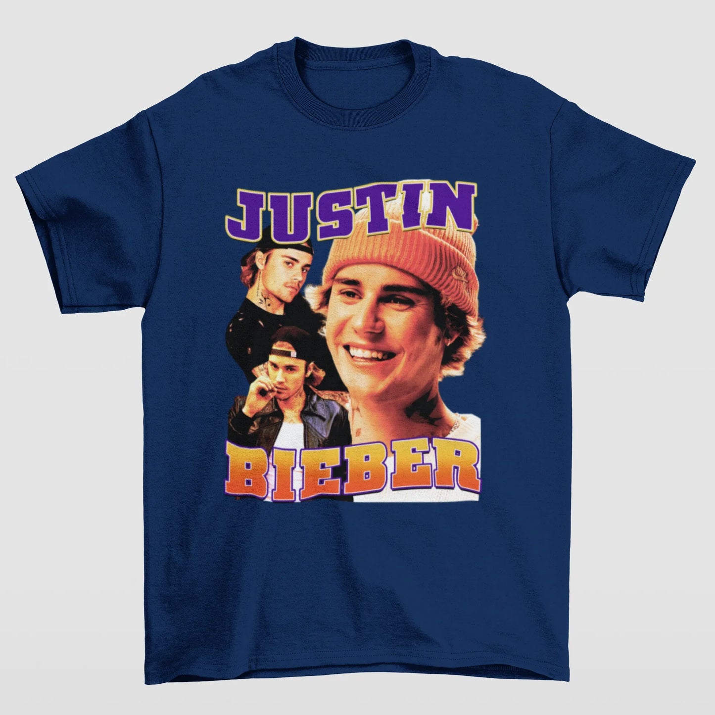 Camiseta Básica Justin Bieber 90's- azul-marinho