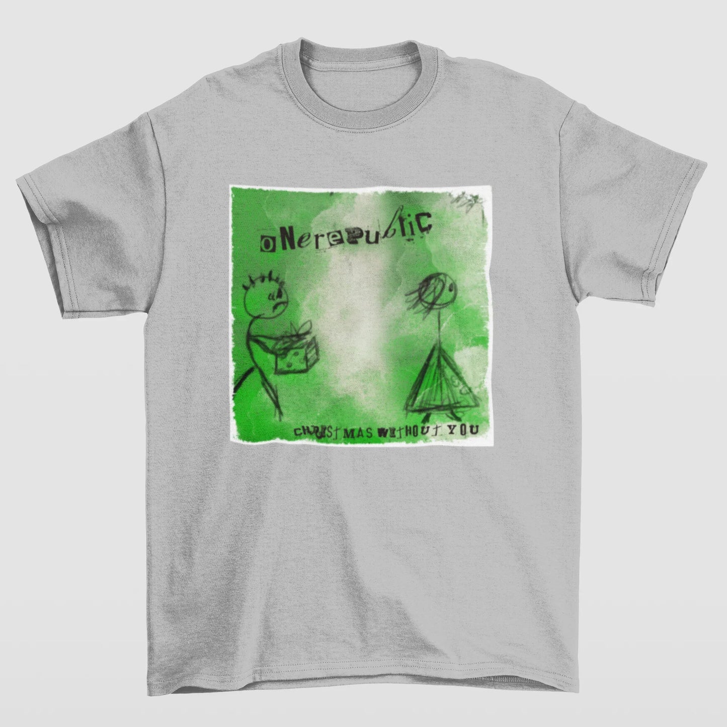 Camiseta Básica OneRepublic Christmas Without You- cinza