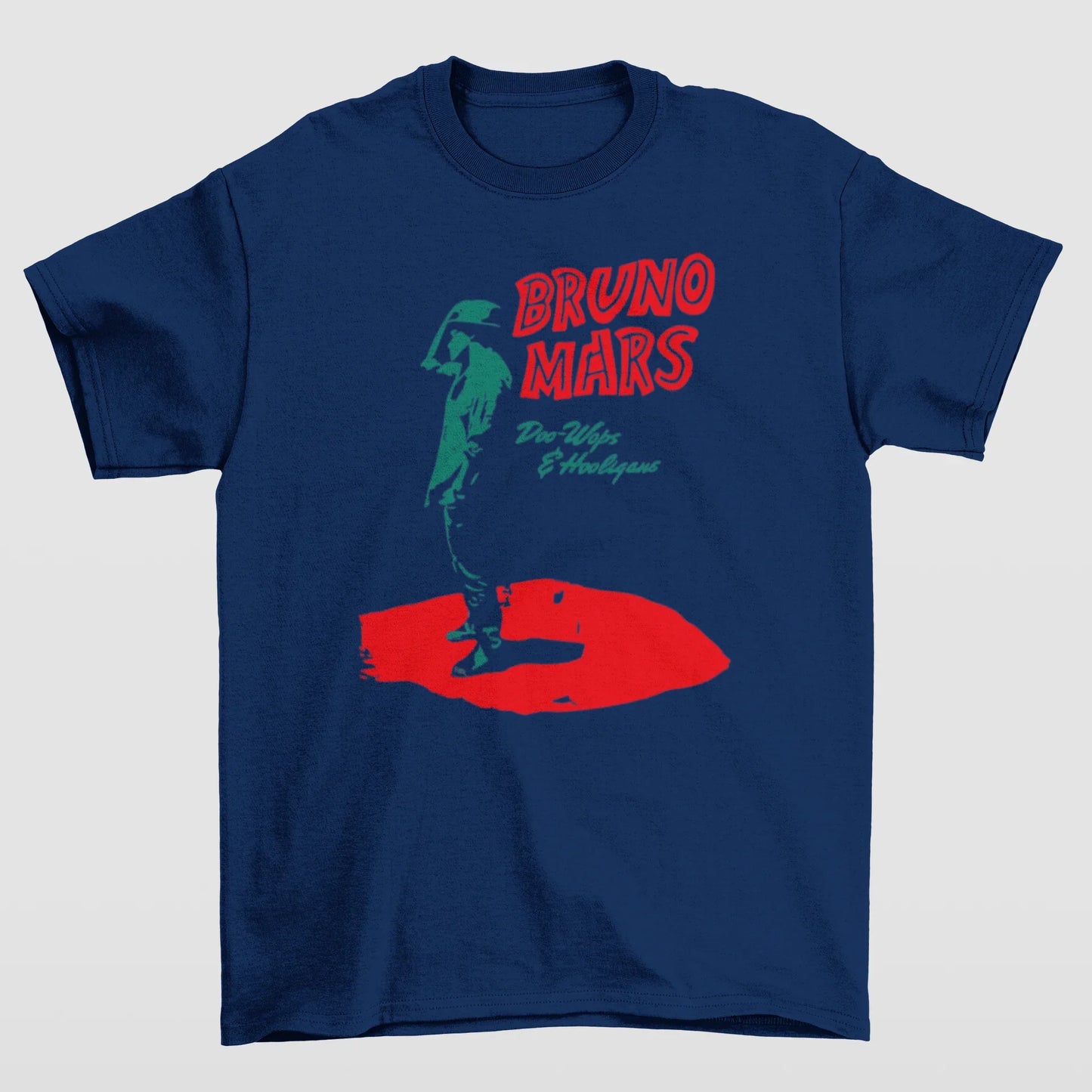 Camiseta Básica Bruno Mars Doo-Woops- AZUL-MARINHO