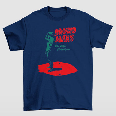 Camiseta Básica Bruno Mars Doo-Woops- AZUL-MARINHO