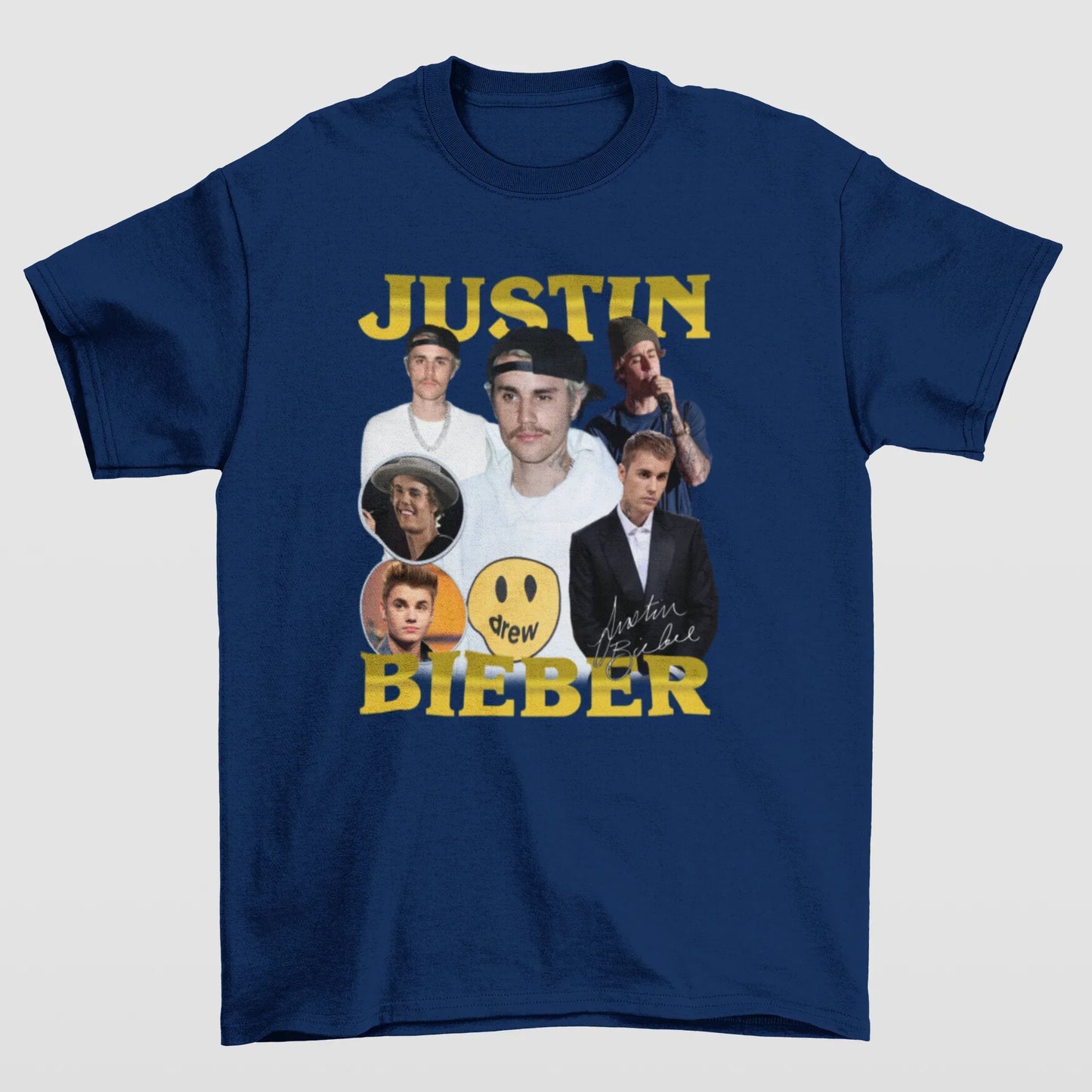Camiseta Básica Justin Bieber Inspired Retro