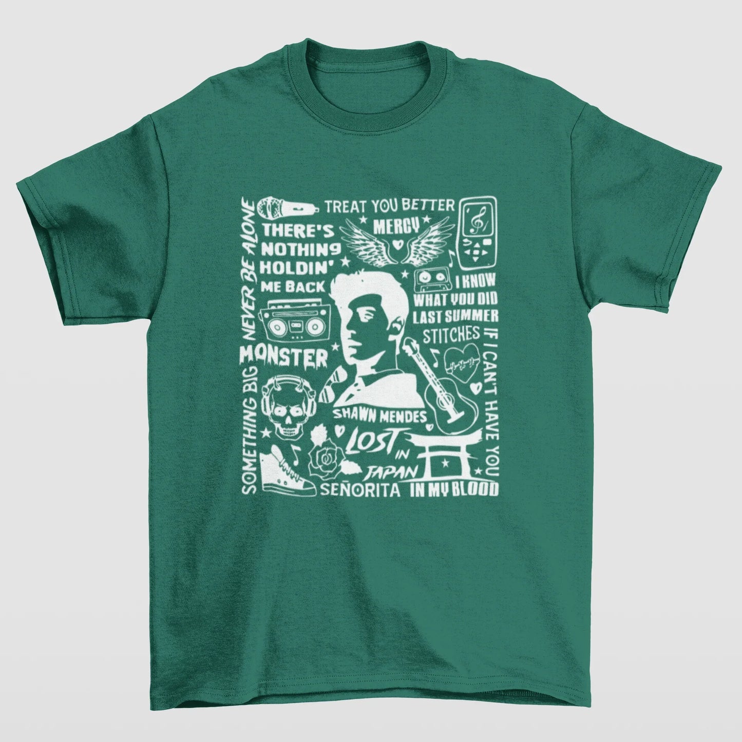 Camiseta Básica Shawn Mendes Songs