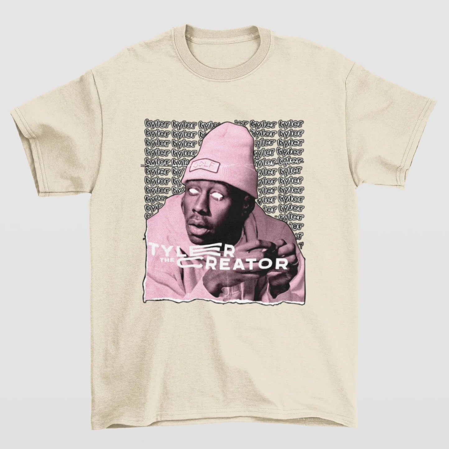 Camiseta Básica Tyler The Creator Graphic Design - pérola