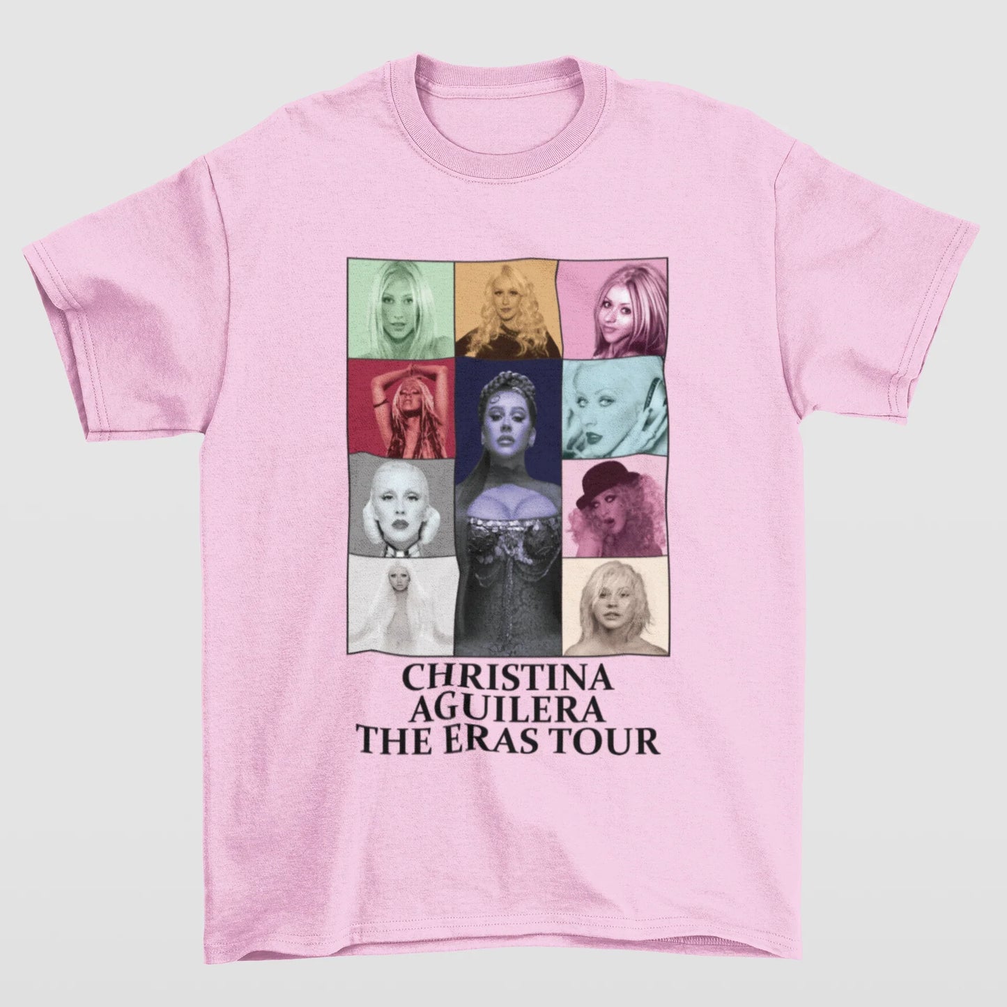 Camiseta Básica Christina Aguilera The Eras Tour- ROSA BEBE