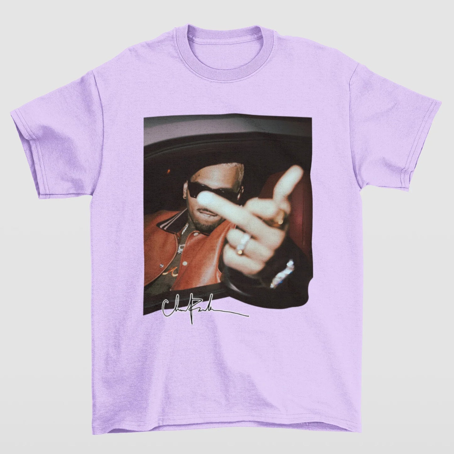 Camiseta Básica Chris Brown 11:11 Graphic- lilás