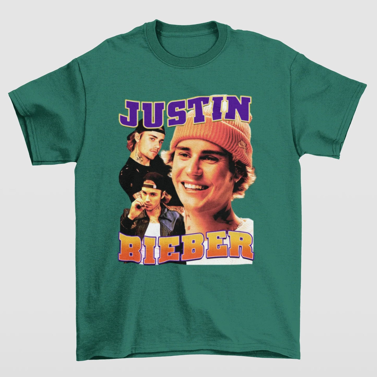 Camiseta Básica Justin Bieber 90's- verde