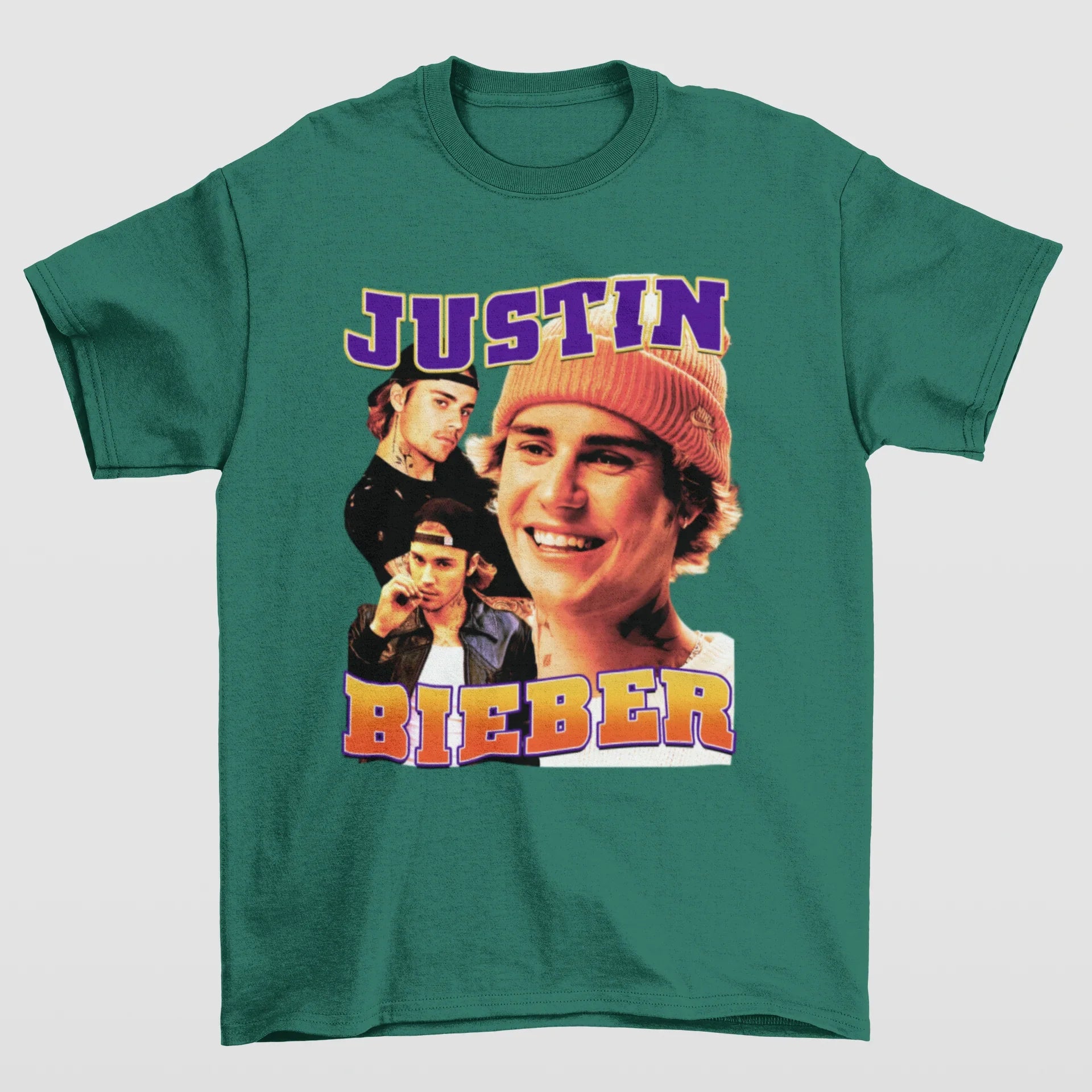 Camiseta Básica Justin Bieber 90's- verde