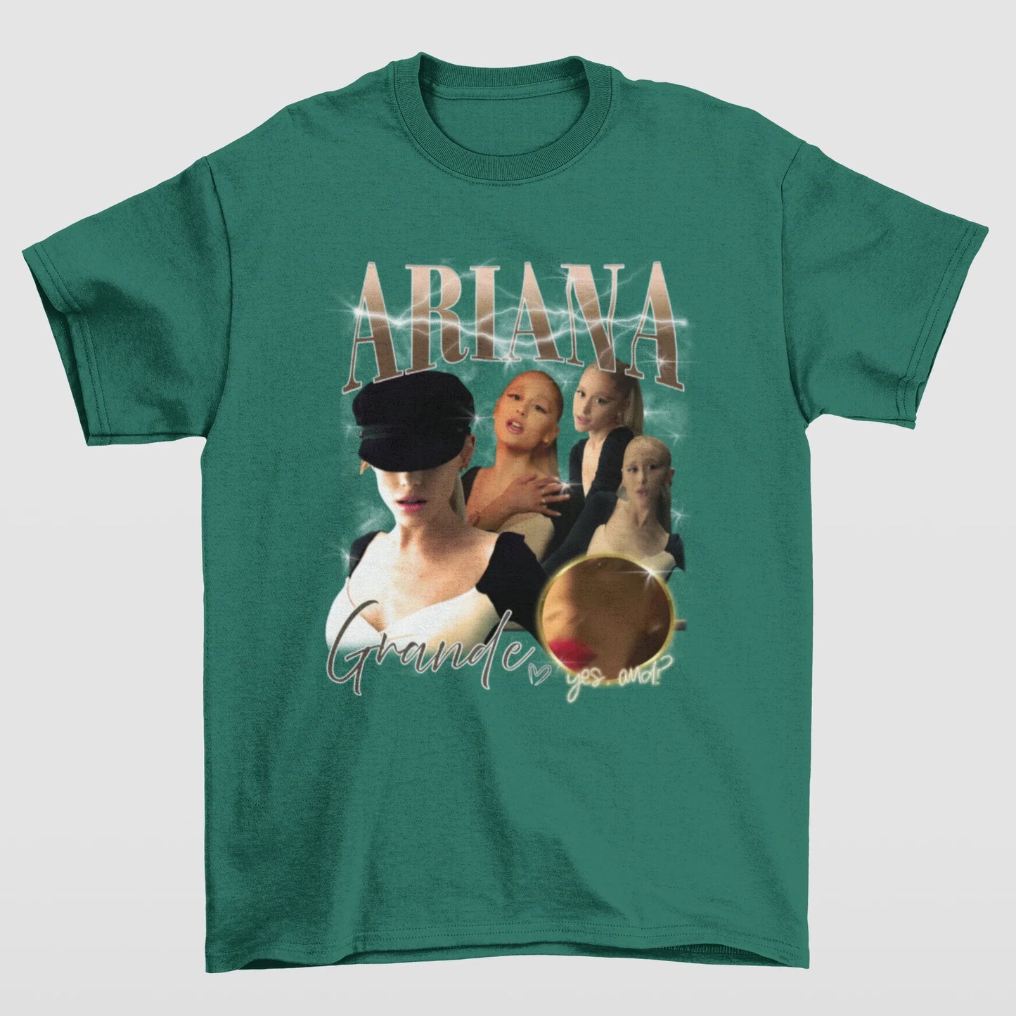 Camiseta Básica Ariana Grande Graphic 2024- verde