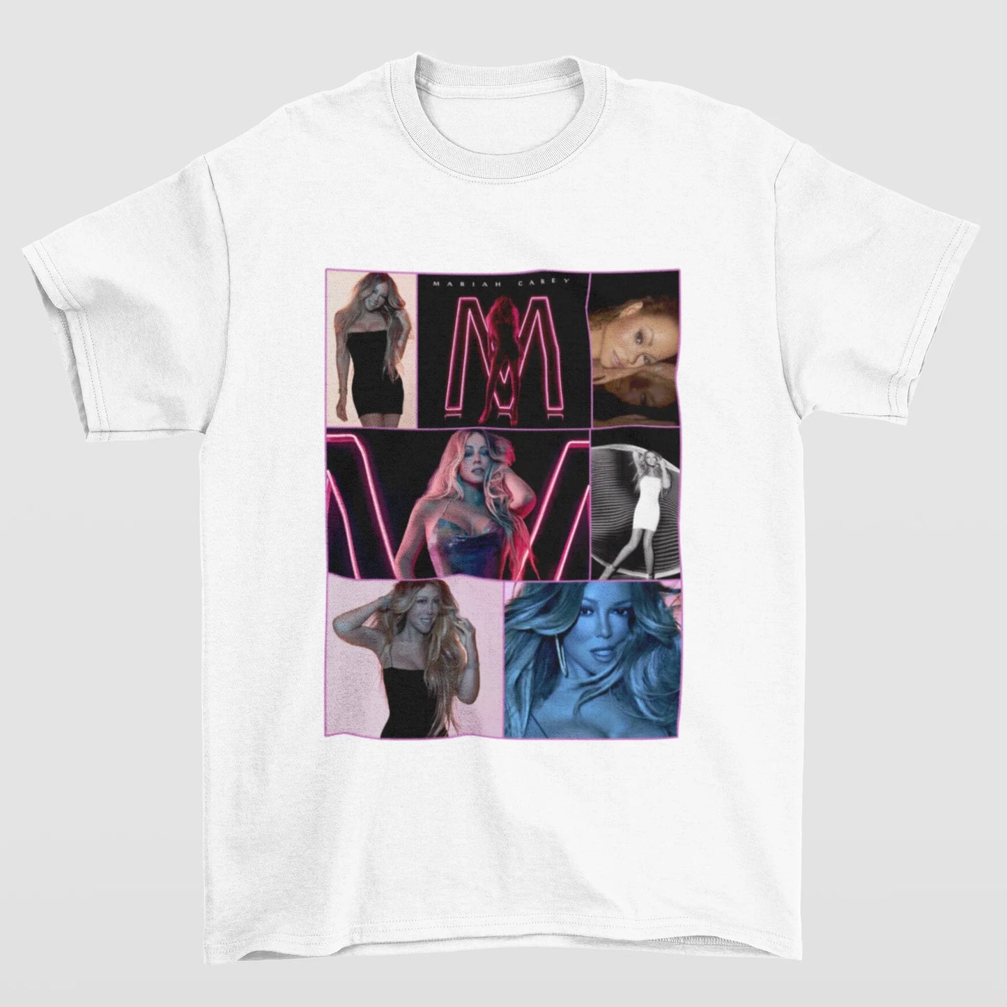 Camiseta Básica Mariah Carey 90's Vintage- branco