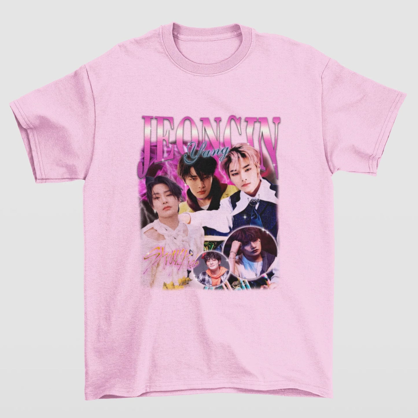 Camiseta Básica Stray Kids Jeongin Retro