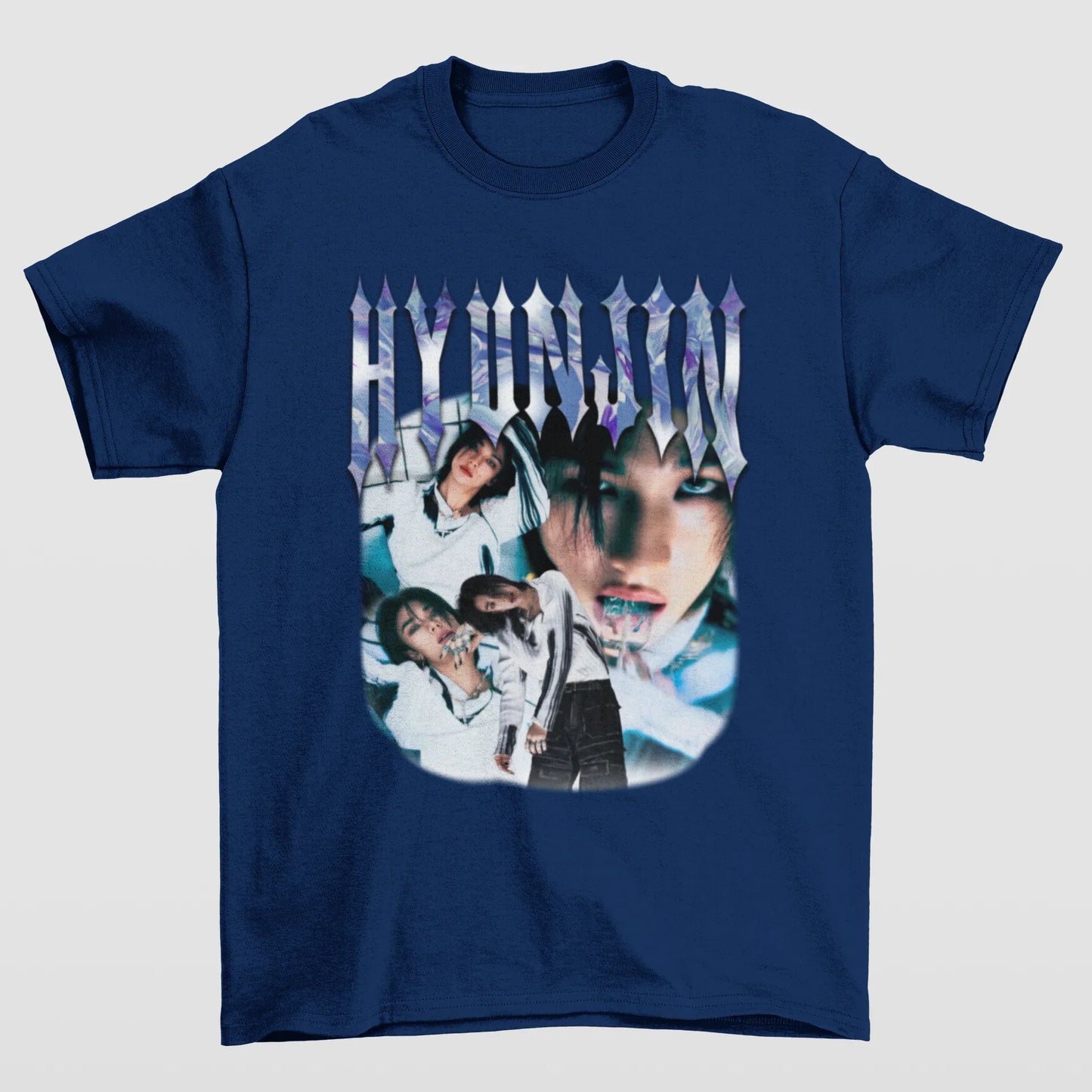Camiseta Básica Stray Kids Hyunjin Graphic Collab