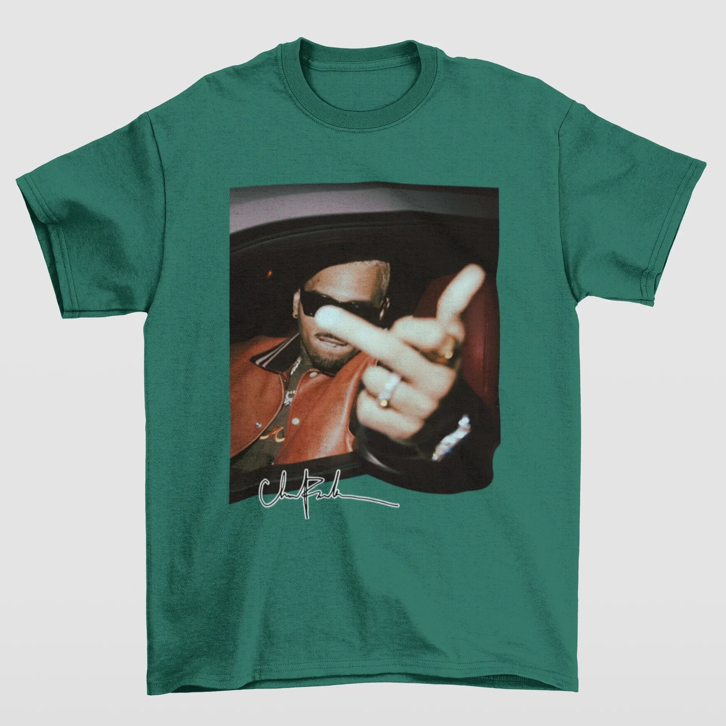 Camiseta Básica Chris Brown 11:11 Graphic- verde