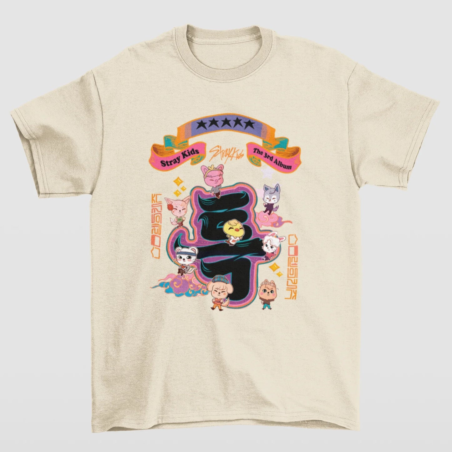 Camiseta Básica Stray Kids Skzoo 5 Star