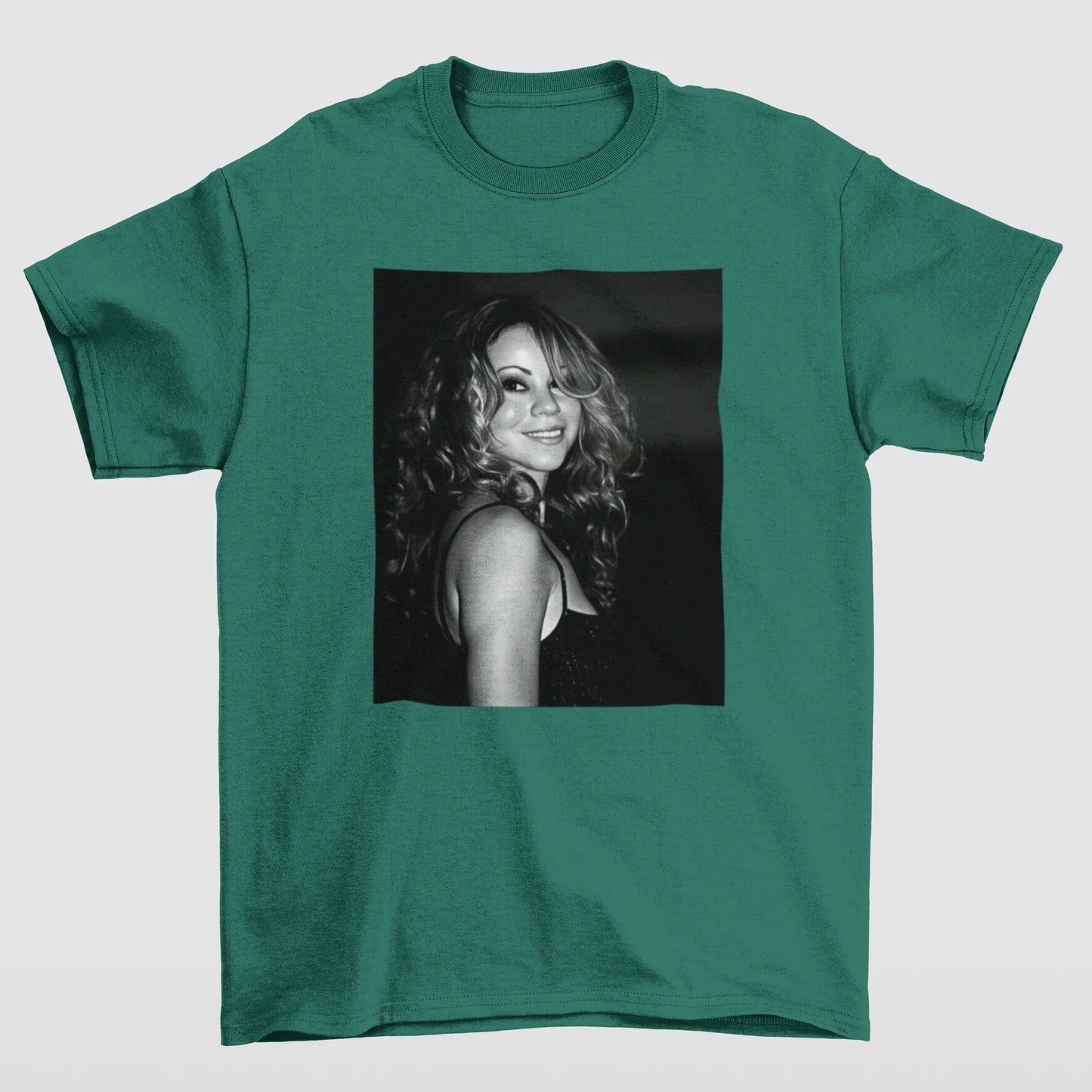 Camiseta Básica Mariah Carey Photo- verde