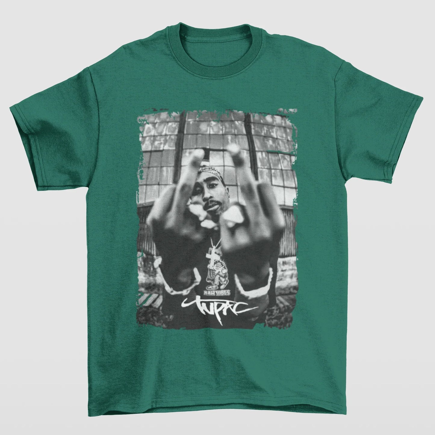 Camiseta Básica Tupac Aesthetic- verde