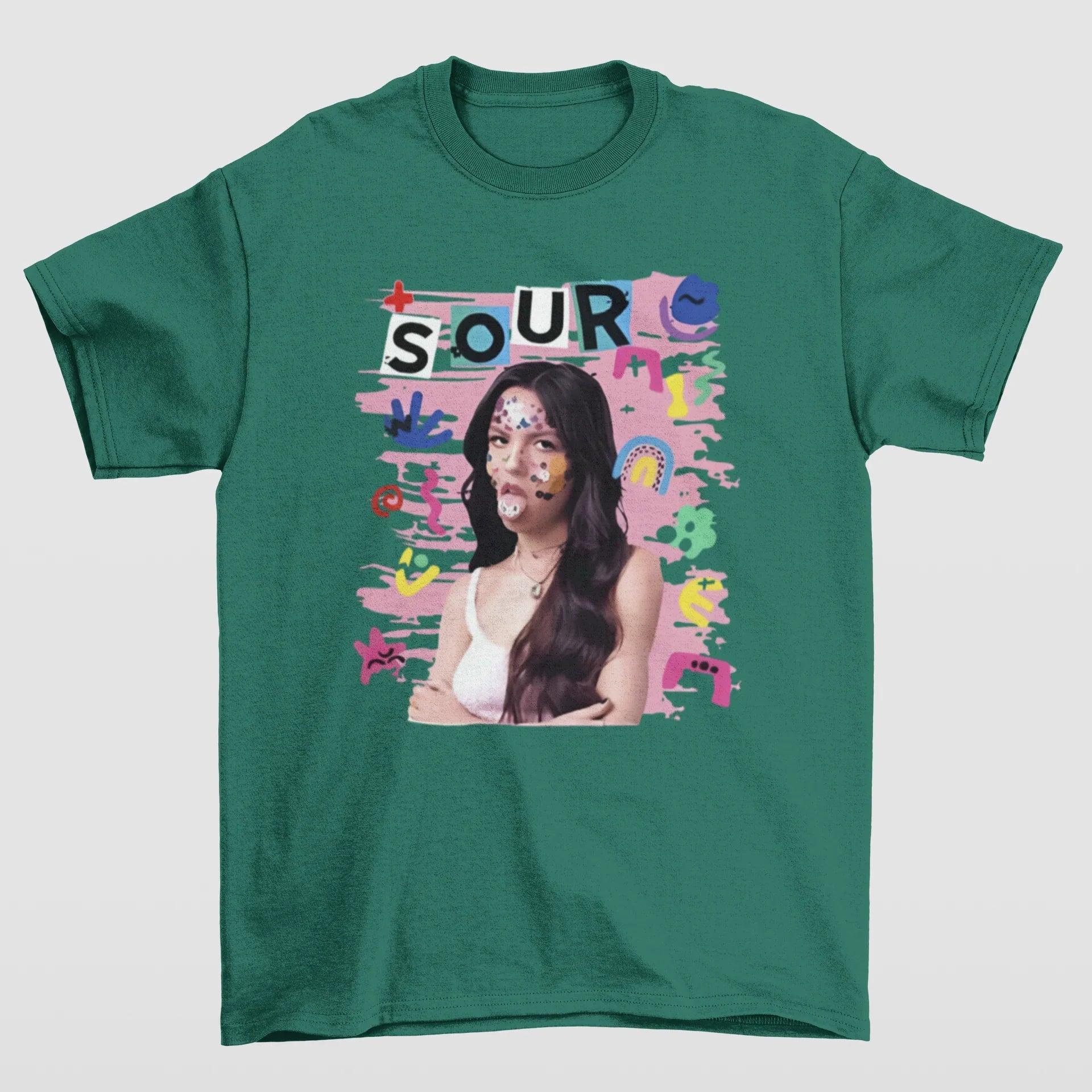 Camiseta Básica Olivia Rodrigo Sour- verde