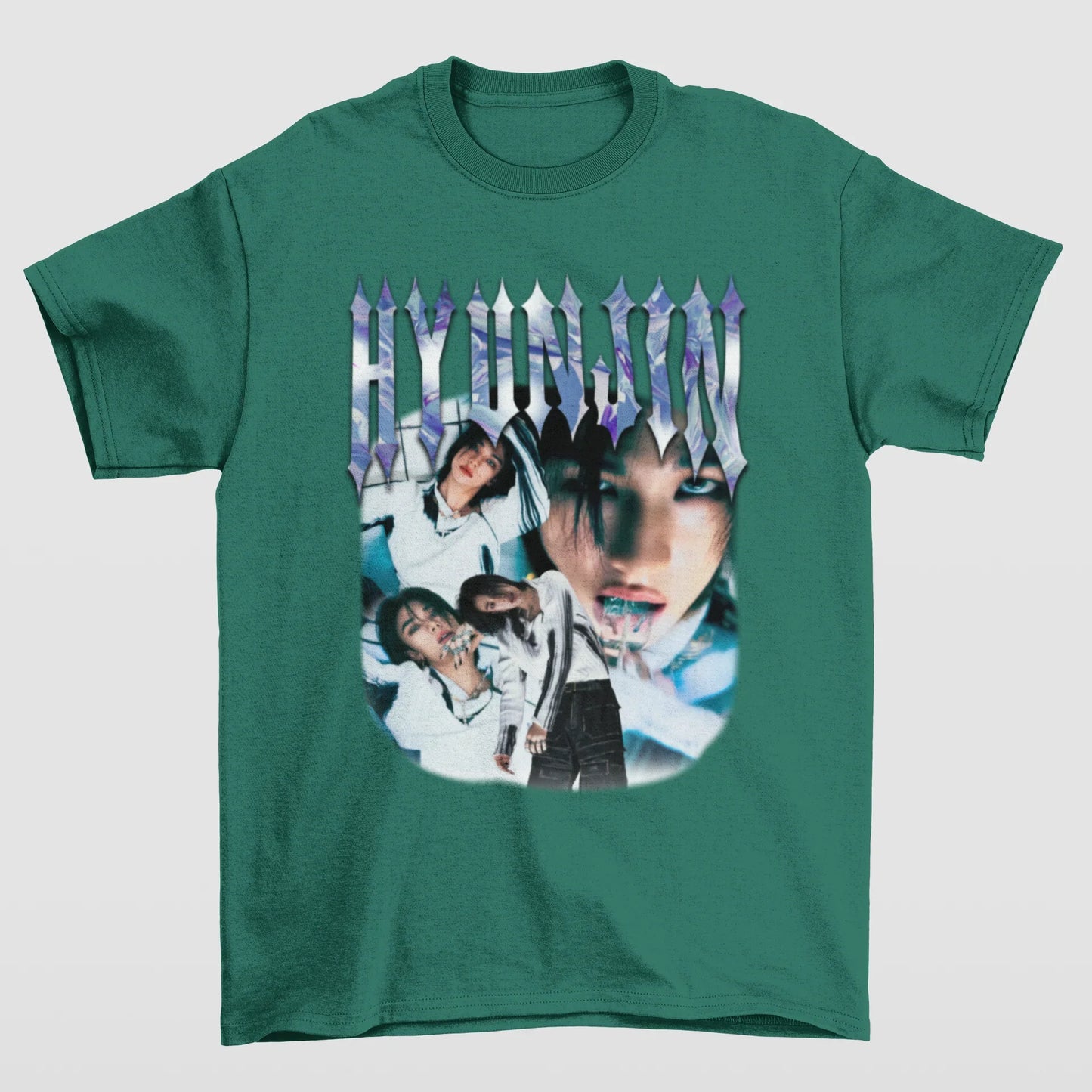 Camiseta Básica Stray Kids Hyunjin Graphic Collab
