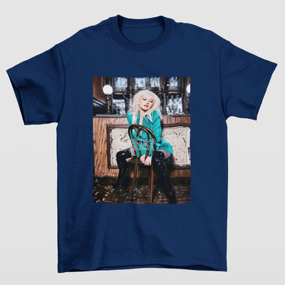 Camiseta Básica Christina Aguilera Pop- azul-marinho