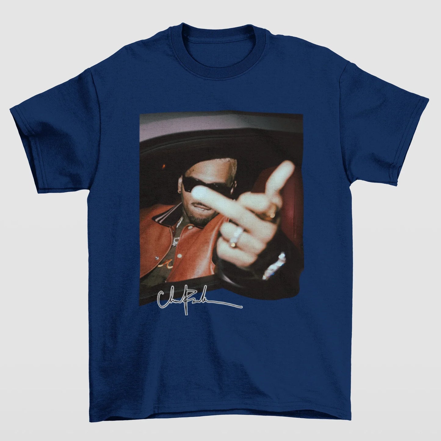 Camiseta Básica Chris Brown 11:11 Graphic- azul-marinho