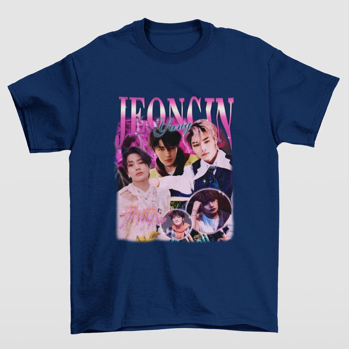 Camiseta Básica Stray Kids Jeongin Retro