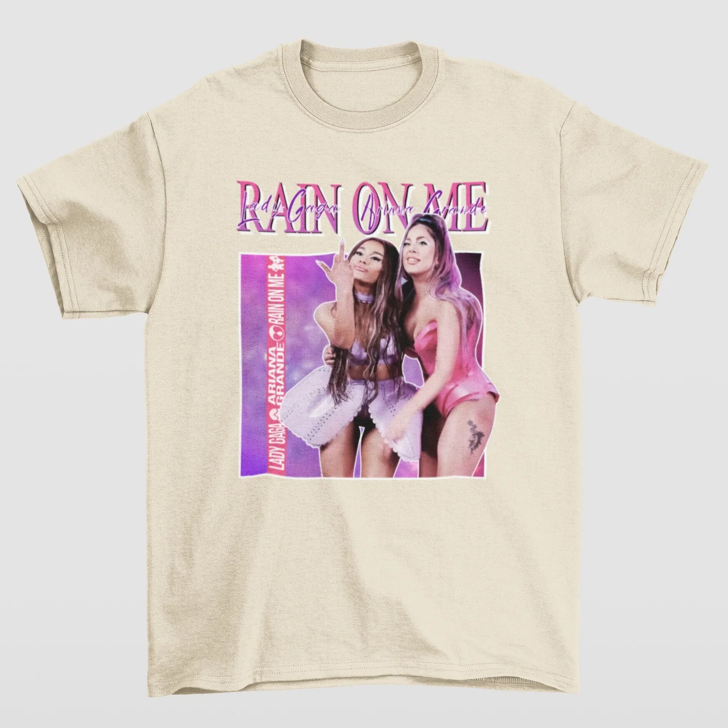 Camiseta Básica Lady Gaga Rain on Me