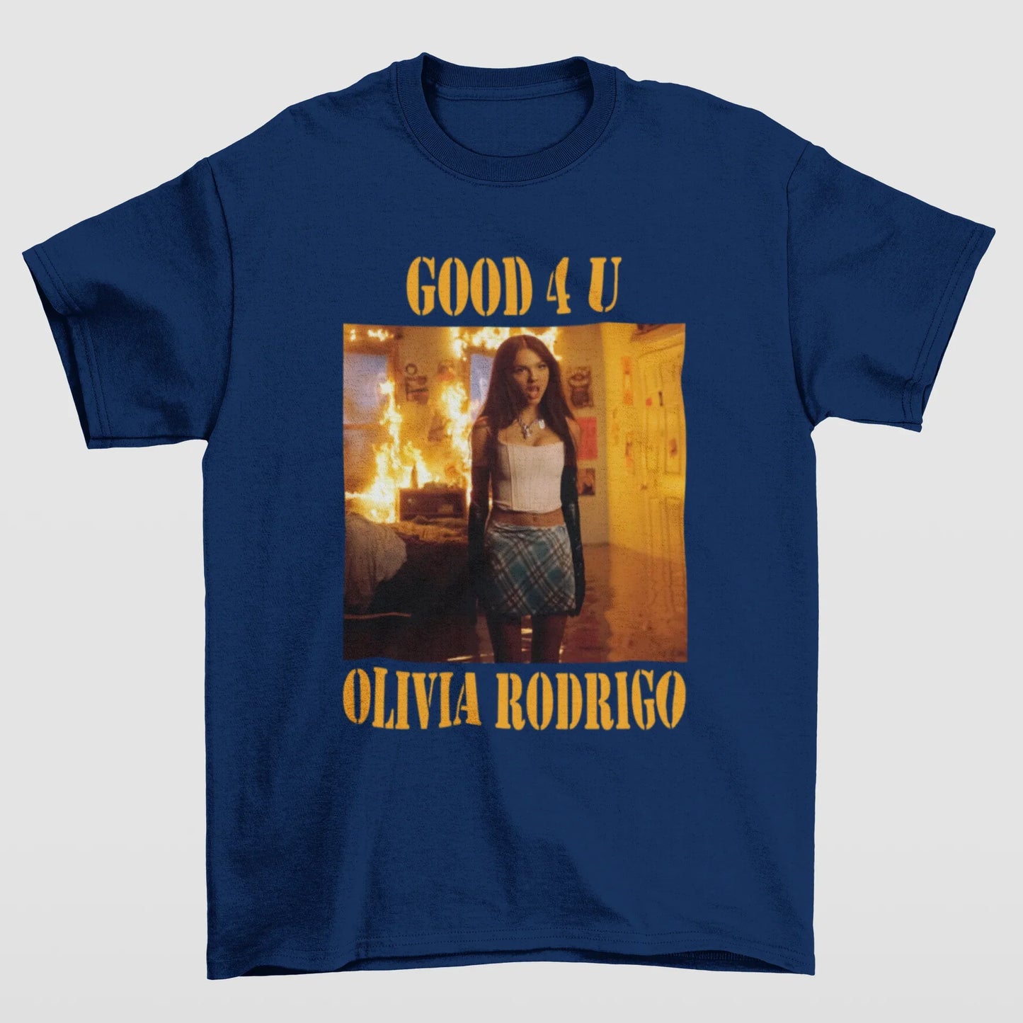Camiseta Básica Good 4U Olivia Rodrigo- azul-marinho