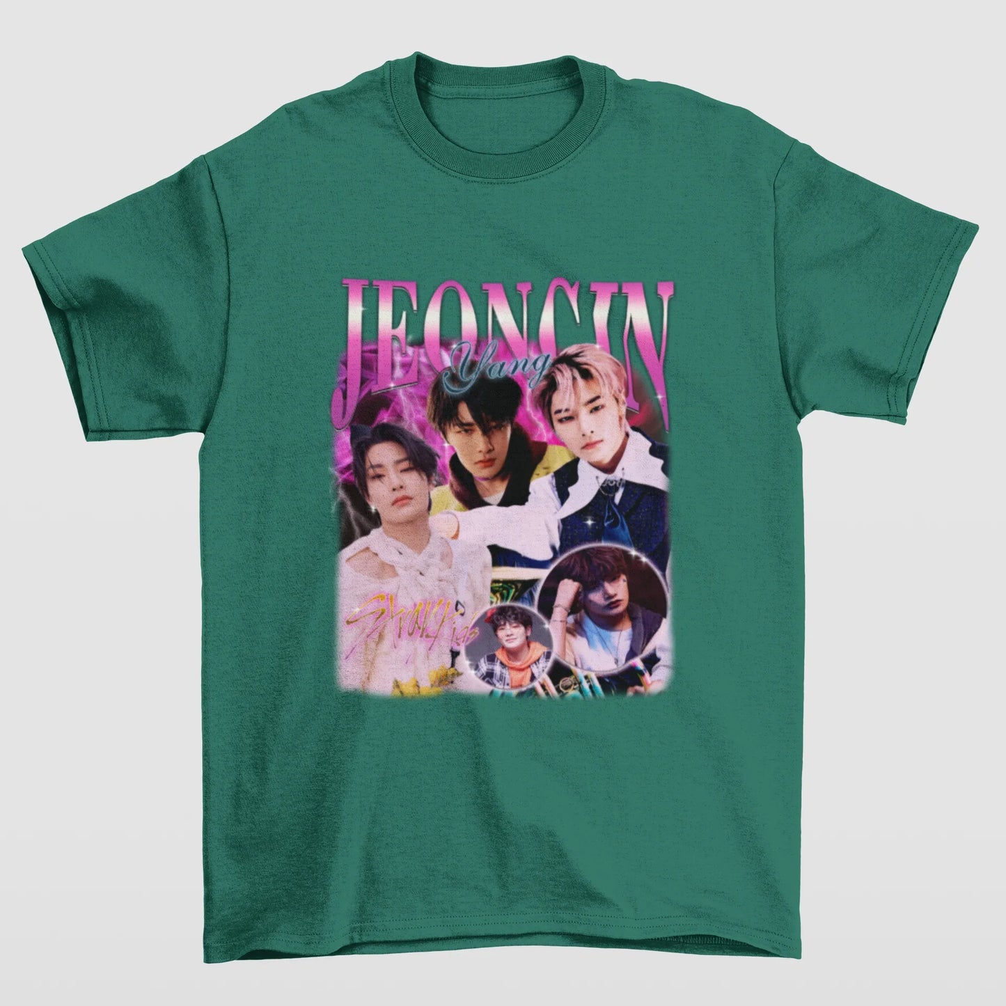 Camiseta Básica Stray Kids Jeongin Retro
