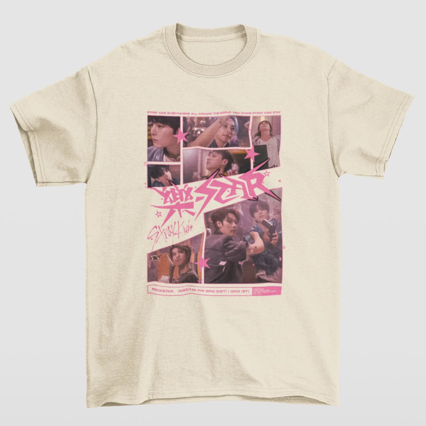 Camiseta Básica Stray Kids Everywhere All Around The World