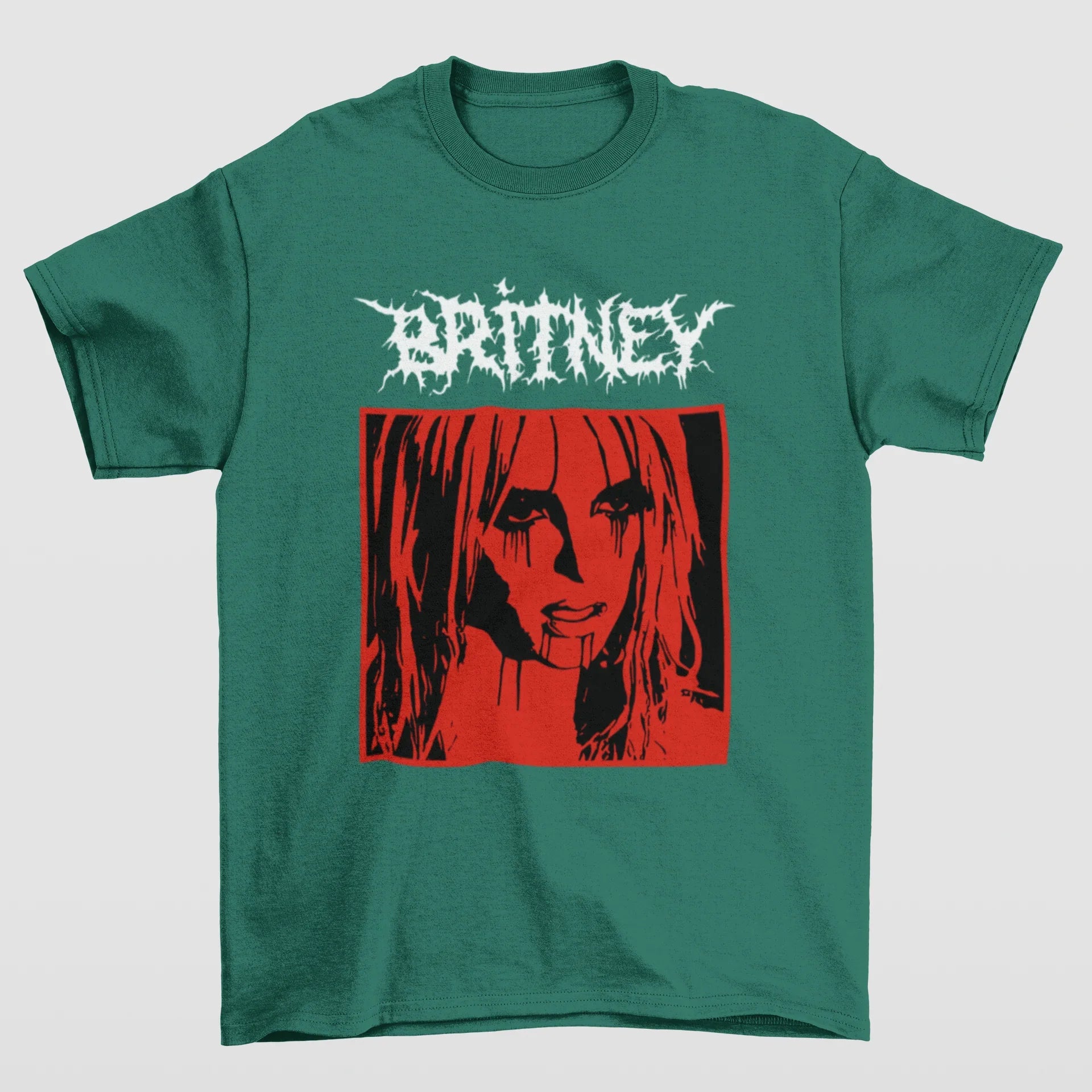 Camiseta Básica Britney Spears Metal- verde