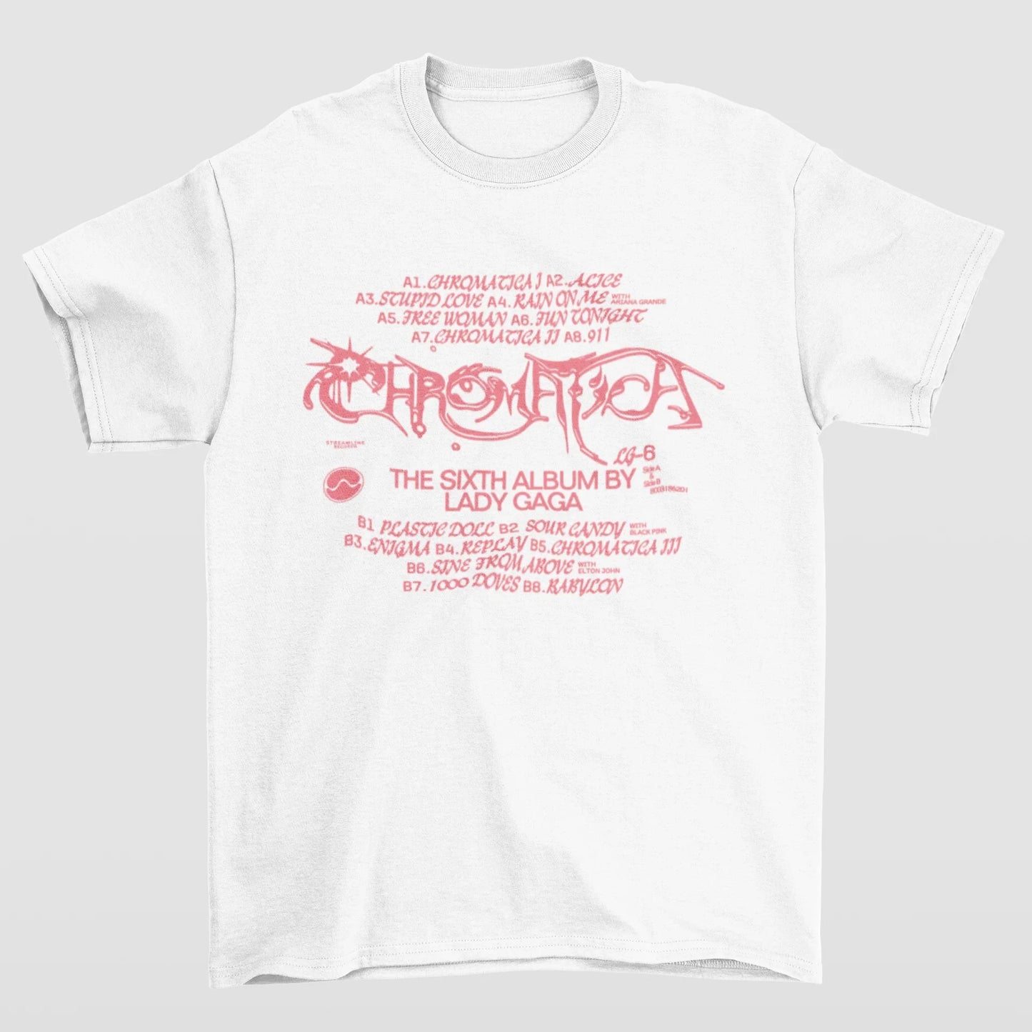 Camiseta Básica Lady Gaga Sixth Album