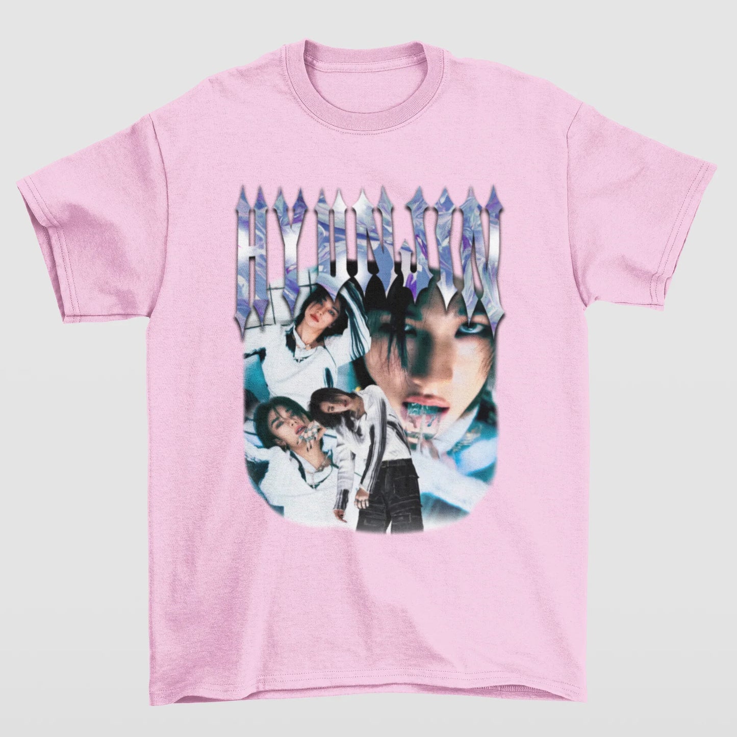 Camiseta Básica Stray Kids Hyunjin Graphic Collab