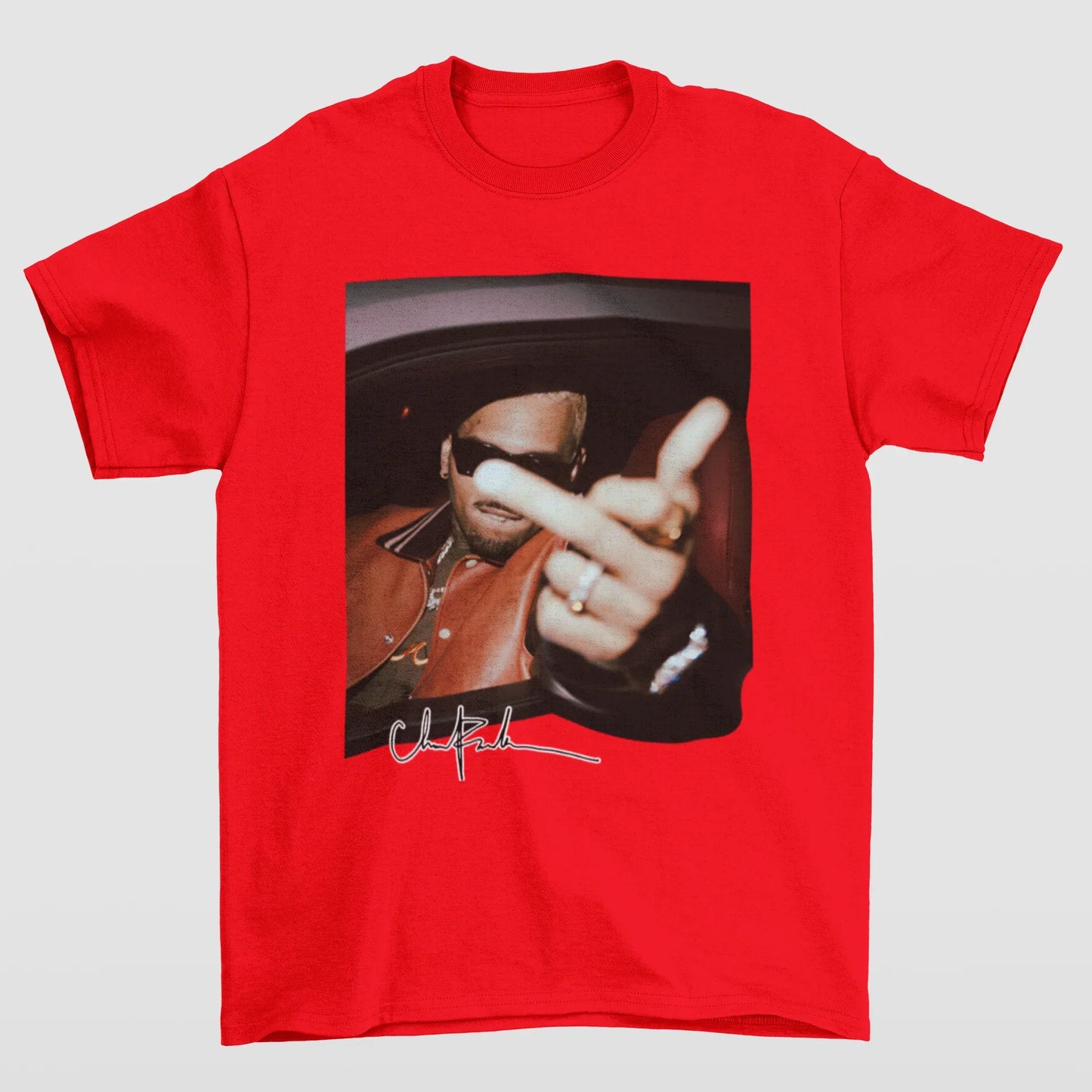 Camiseta Básica Chris Brown 11:11 Graphic- vermelho