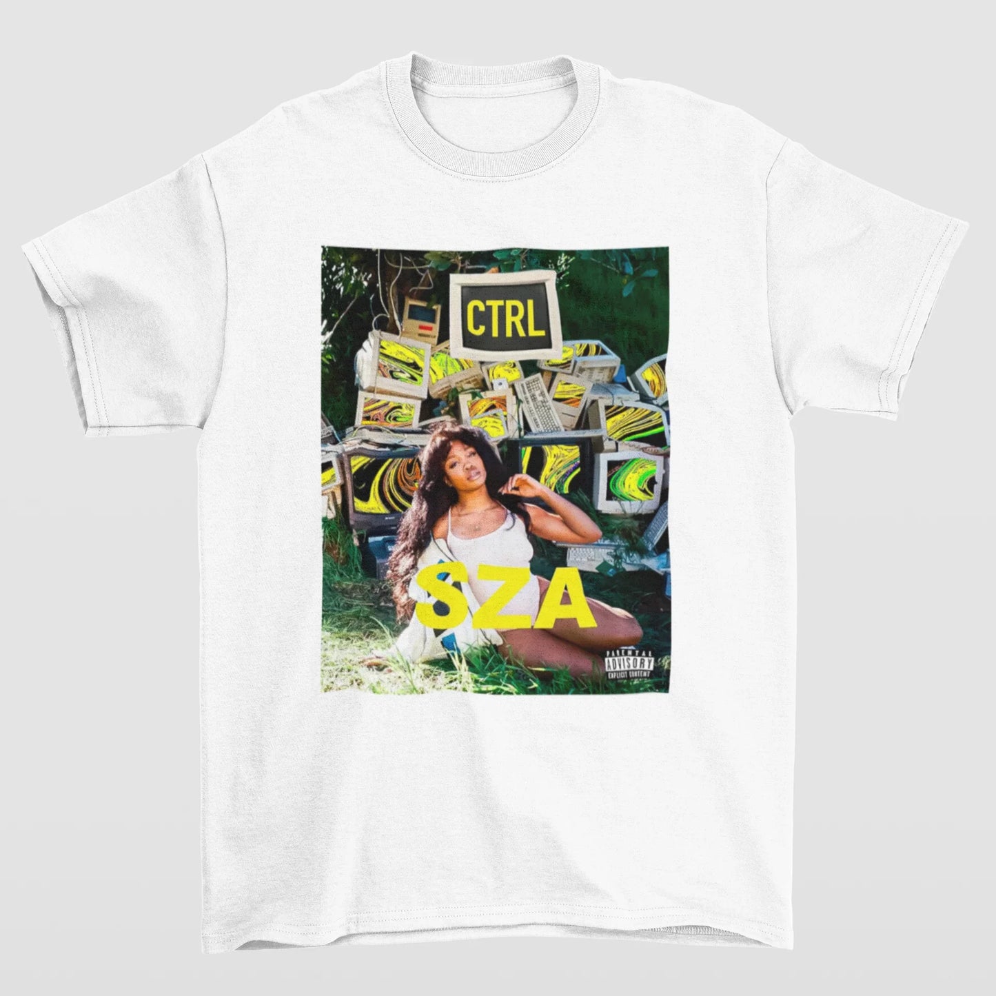 Camiseta Básica SZA Cantora Ctrl- branco
