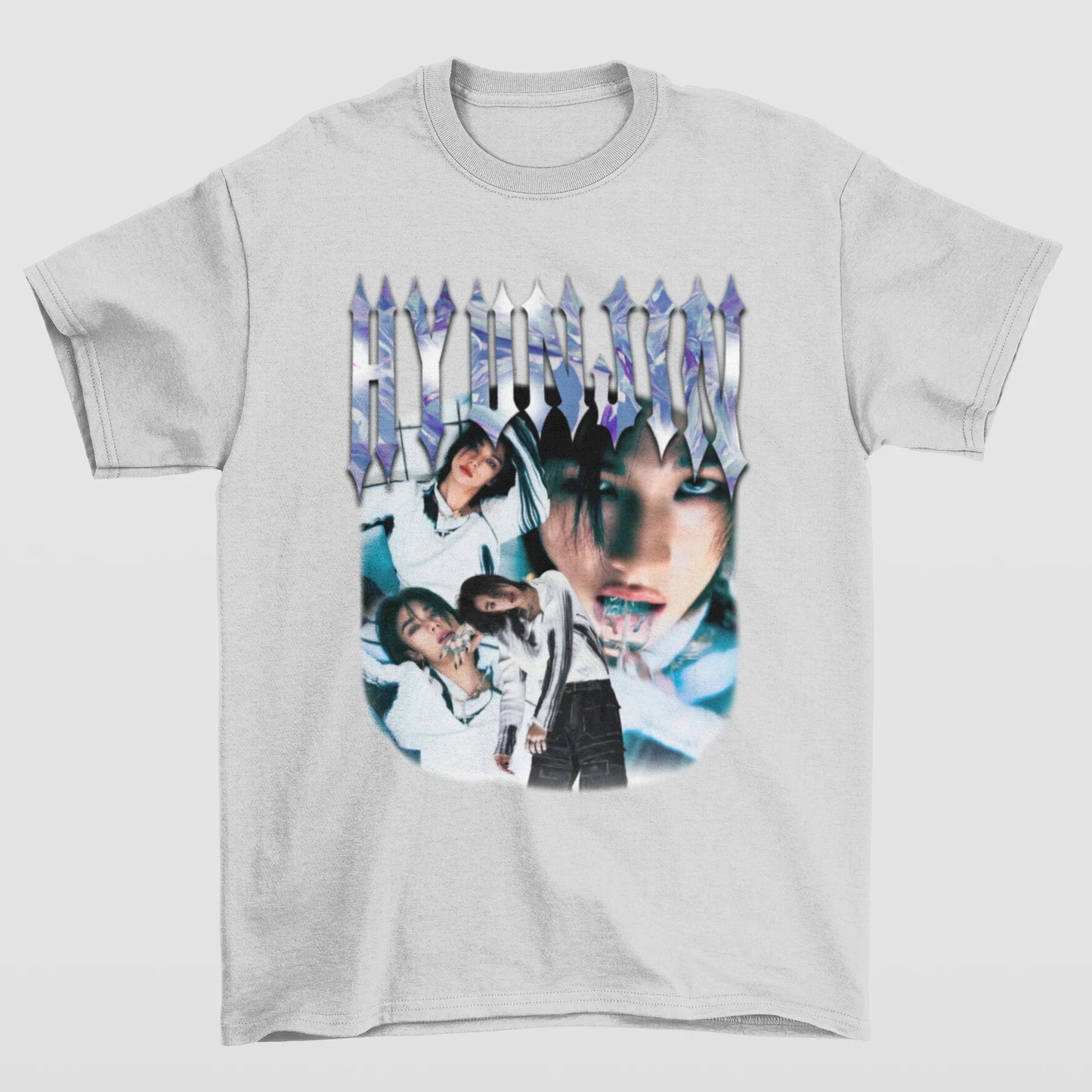 Camiseta Básica Stray Kids Hyunjin Graphic Collab