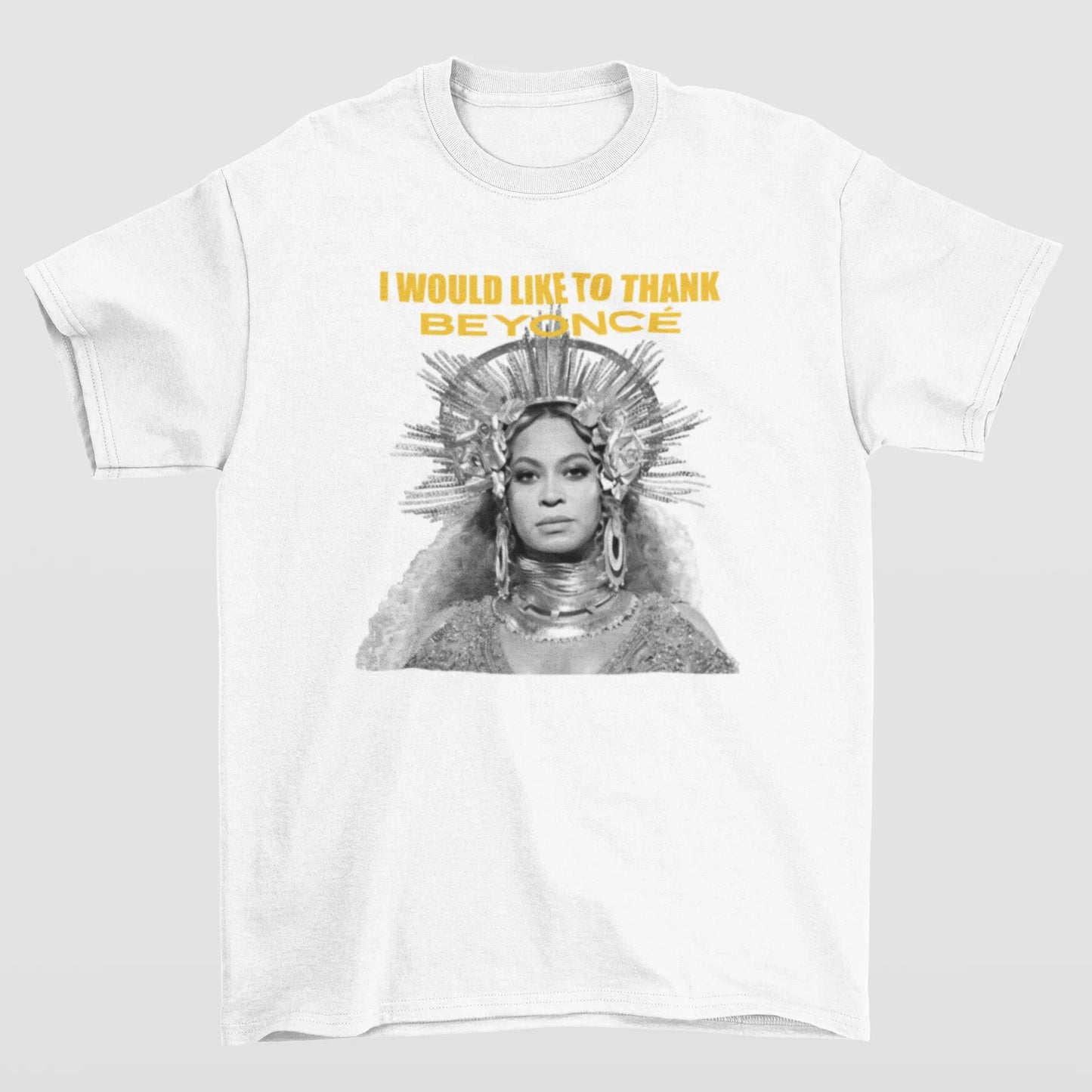 Camiseta Básica Beyoncé I Would Like To Thank - branco
