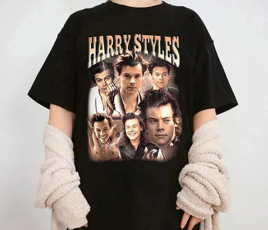Camiseta Básica Harry Styles Mood - Preto