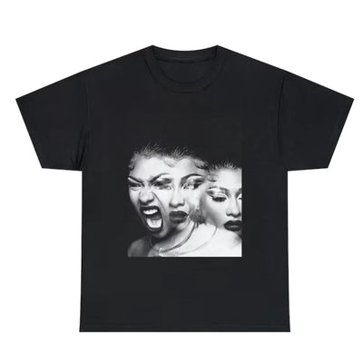 Camiseta Básica Megan Thee Stallion Mood-PRETO