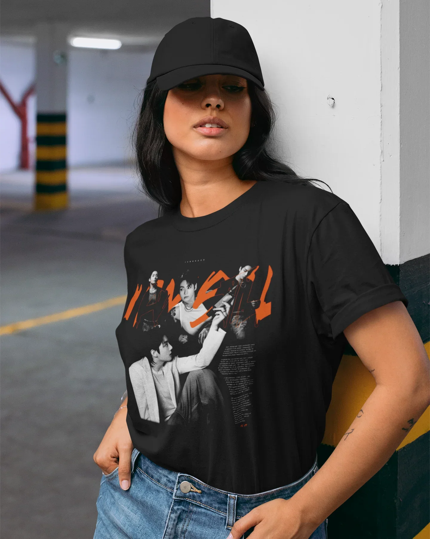 Camiseta Básica BTS Music New Jungkook-PRETO
