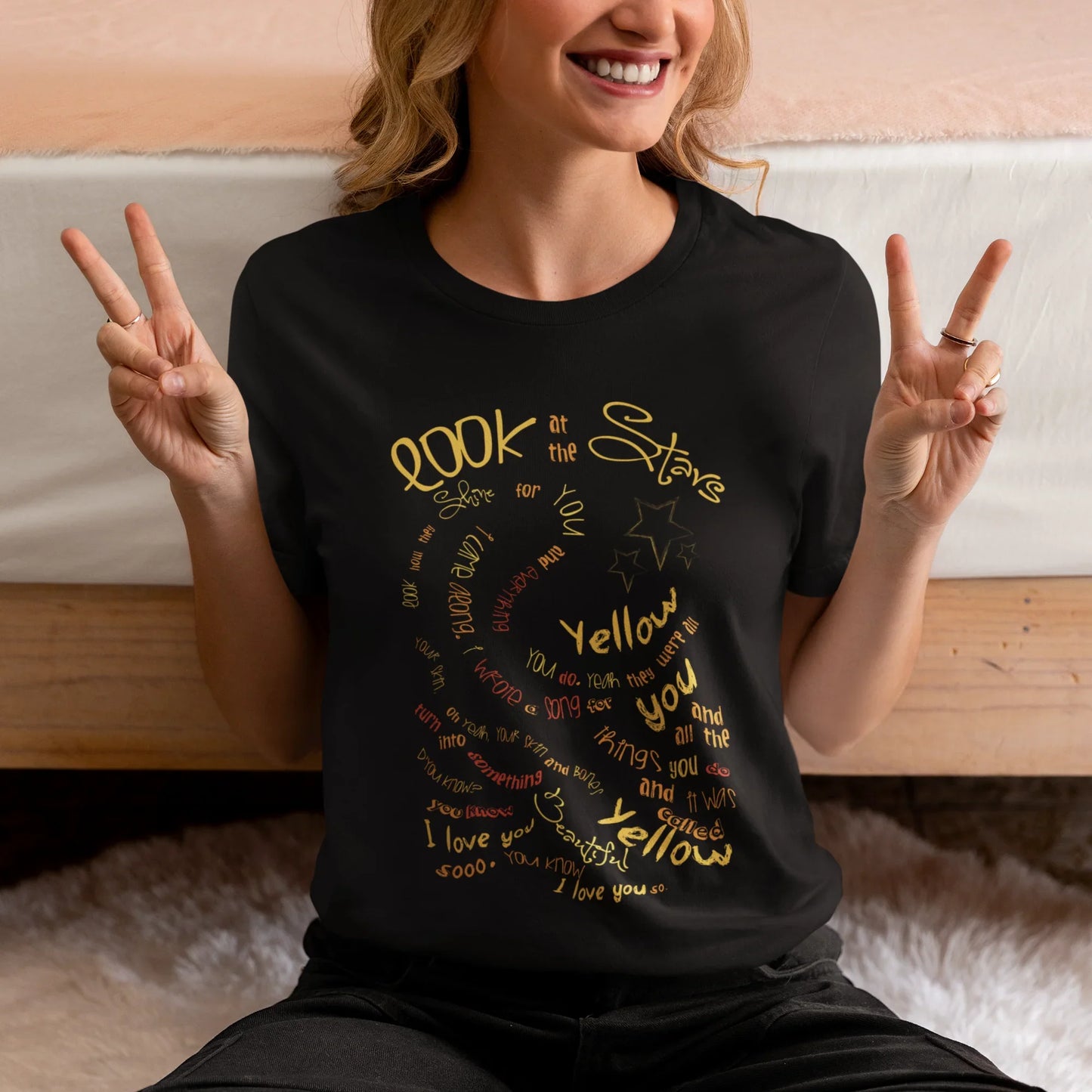 Camiseta Básica Coldplay Musics-PRETO