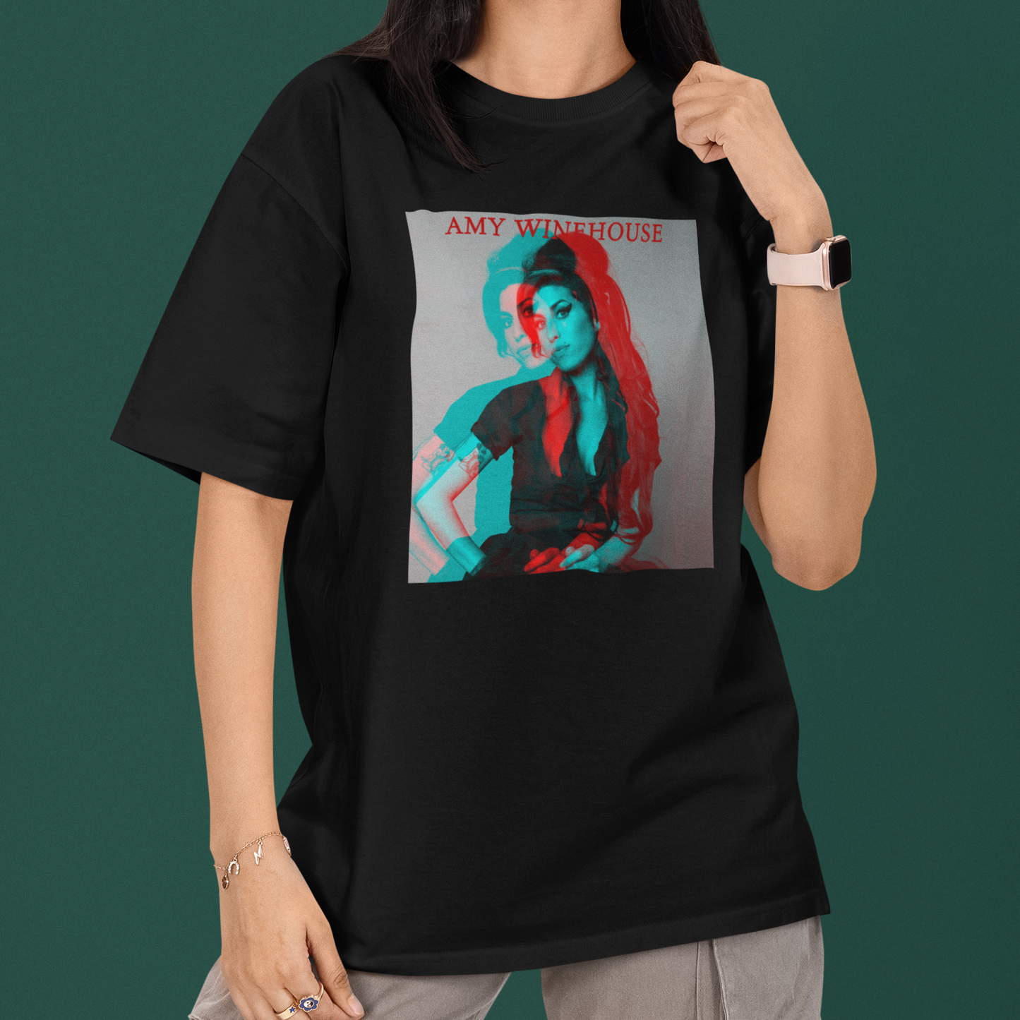 Camiseta Básica Amy Winehouse Graphic Art