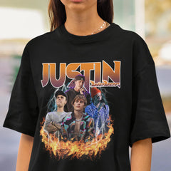 Camiseta Básica Justin Bieber Fire